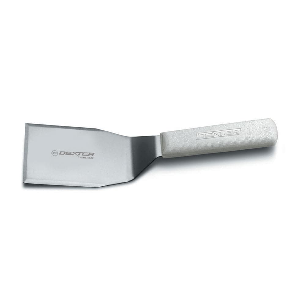 Dexter Russell S285-3PCP SANI-SAFE® 4"x3" Hamburger Turner w/ Polypropylene White Handle, Stainless Steel