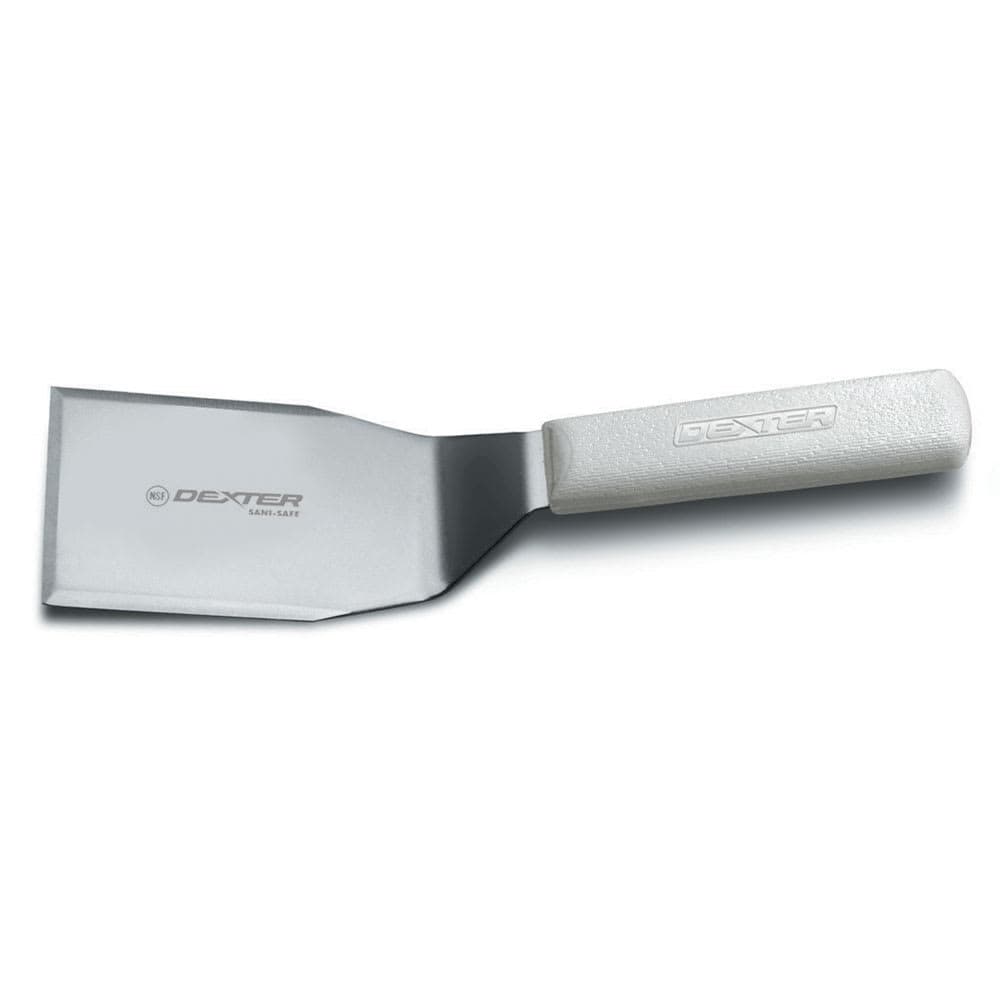 Dexter Russell S285-4PCP SANI-SAFE® 5"x4" Hamburger Turner w/ Polypropylene White Handle, Stainless Steel