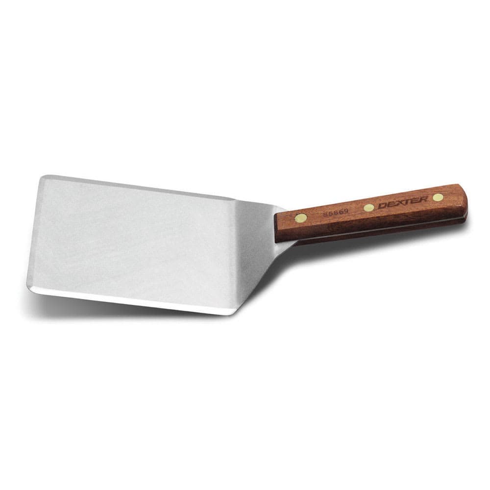 Dexter Russell 85869PCP 6"x5" Hamburger Turner w/ Rosewood Handle, Stainless Steel