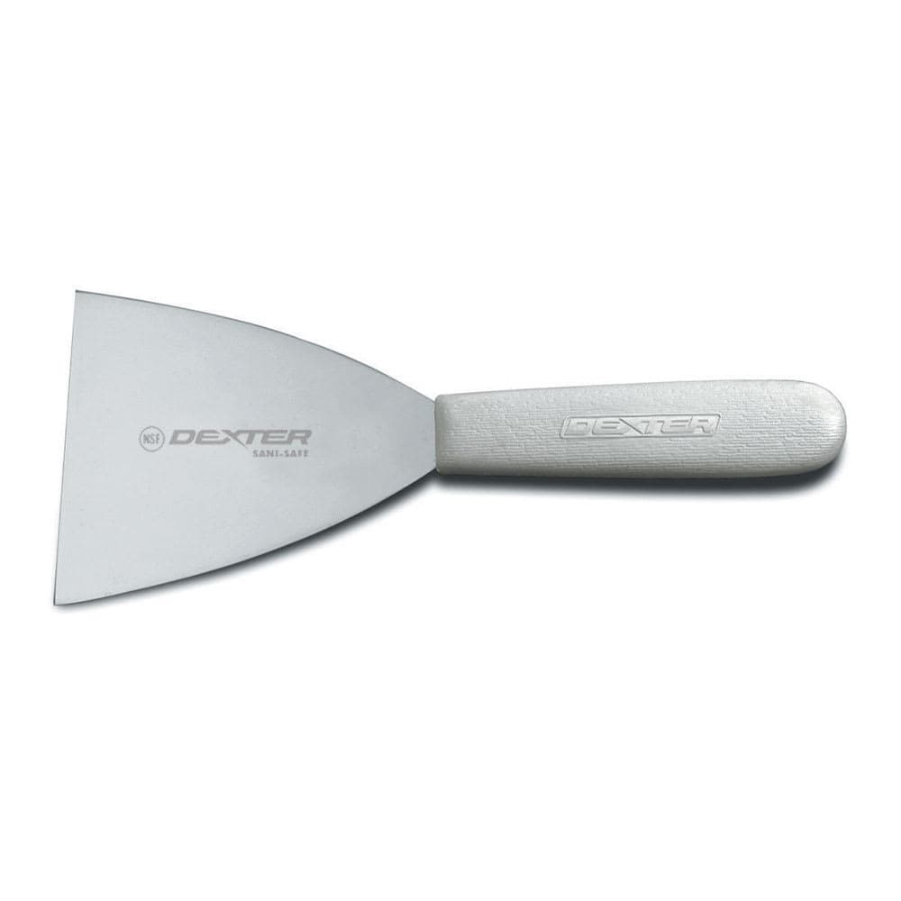 Dexter Russell S294PCP SANI-SAFE® 4" Griddle Scraper w/ Polypropylene White Handle, Stainless Steel