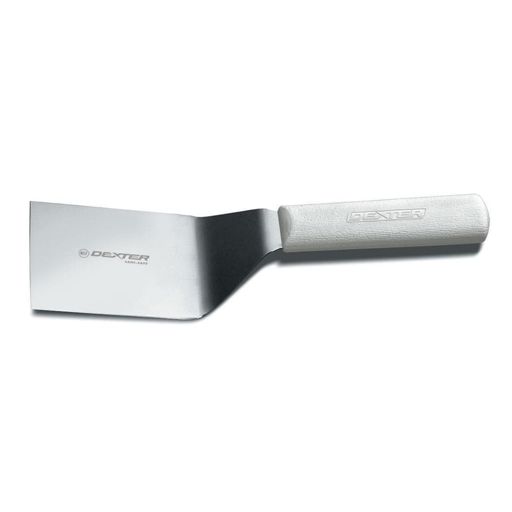 Dexter Russell S286-4PCP SANI-SAFE® 4"x3" Hamburger Turner w/ Polypropylene White Handle, Stainless Steel