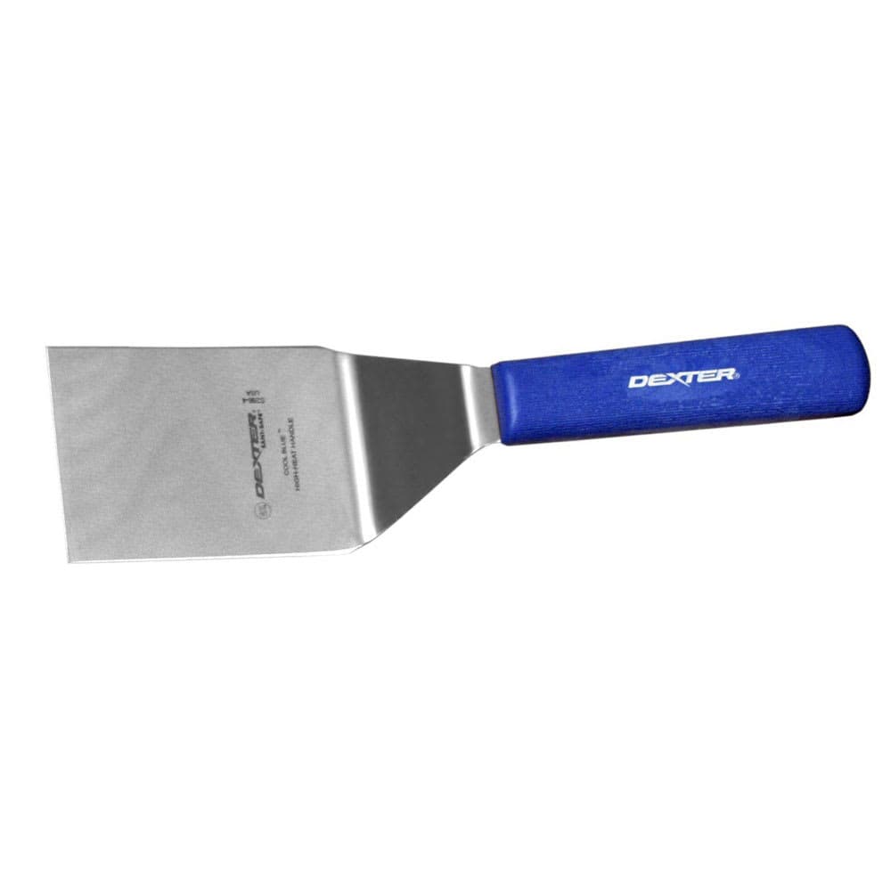 Dexter Russell S286-4H-PCP SANI-SAFE® 4"x3" Hamburger Turner w/ Polypropylene Blue Handle, Stainless Steel