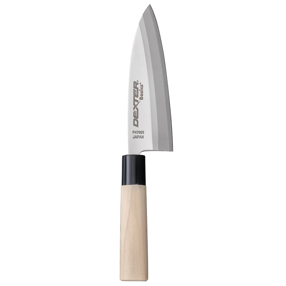 Dexter Russell P47005 6 1/2" Deba Knife w/ Magnolia Wood Handle, Stainless Steel