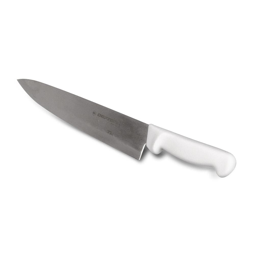 Dexter Russell P94802 10" Chef's Knife w/ Polypropylene White Handle, Carbon Steel