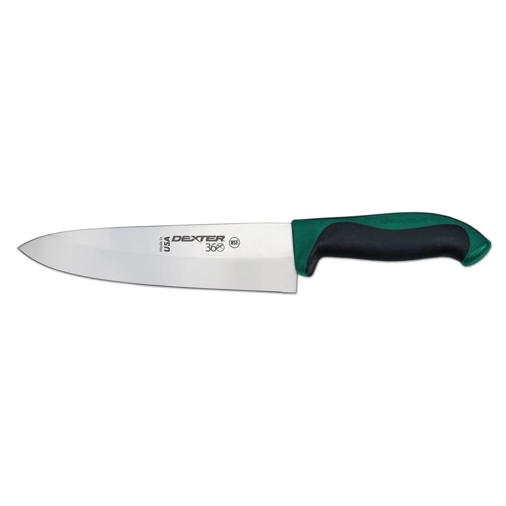 Dexter Russell S360-8G-PCP 8" Stamped Chef's Knife w/ Straight Edge, Carbon Steel