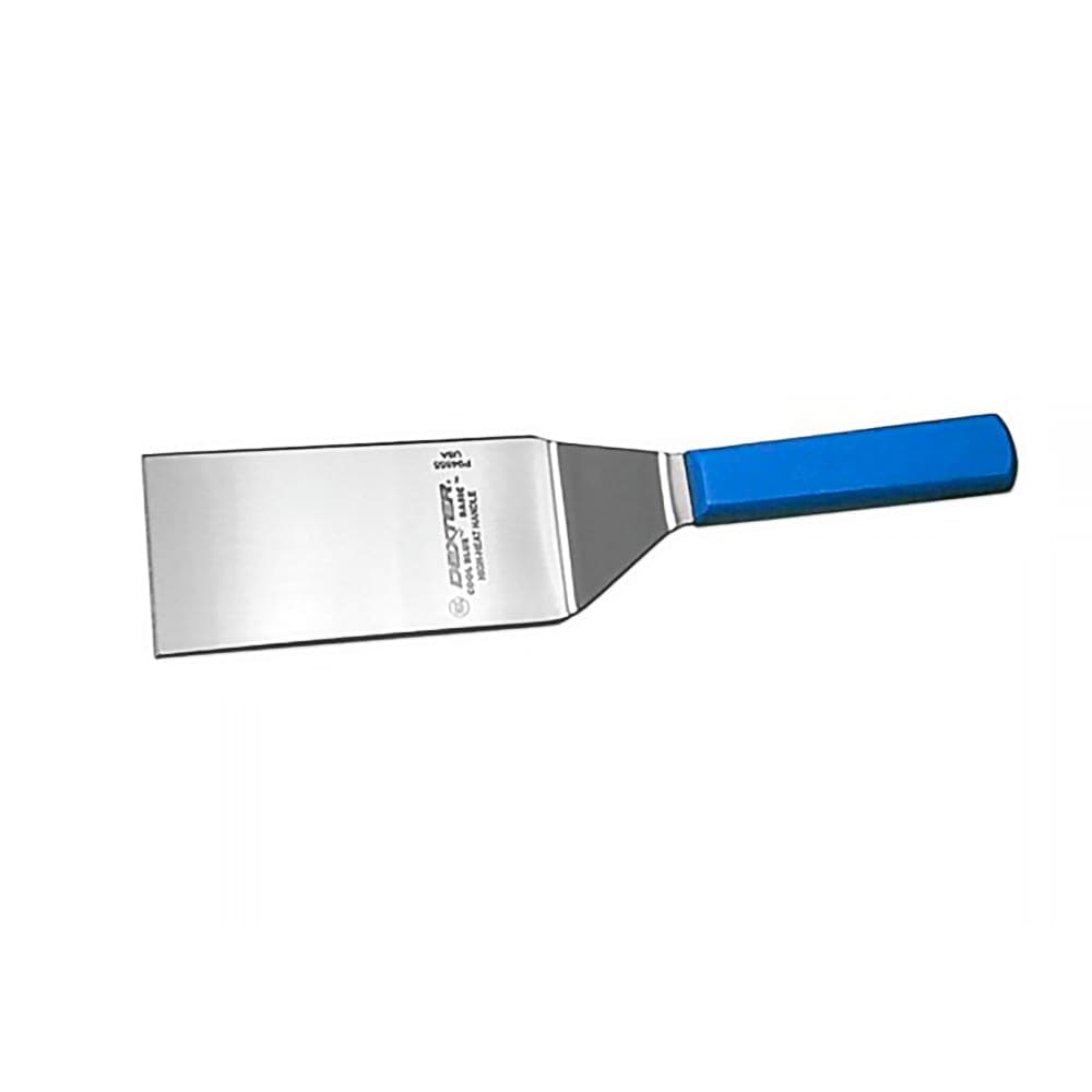 Dexter Russell P94855H 6"x3" Hamburger Turner w/ Blue Handle, Stainless Steel