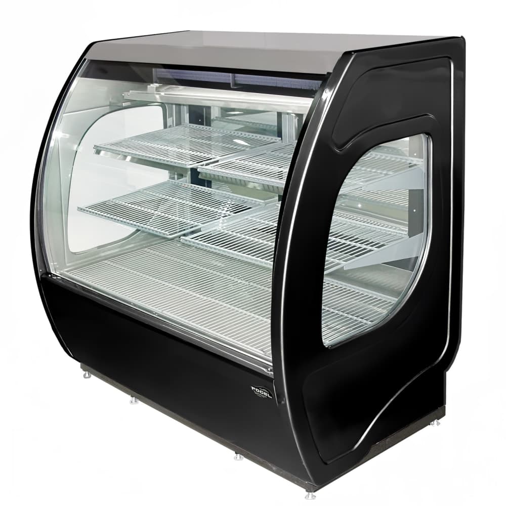 Fogel ELITE-4-DC-HC-B 48 1/2" Full Service Bakery Display Case w/ Curved Glass - (3) Levels, 115v