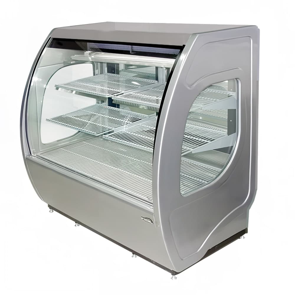 Fogel ELITE-6-DC-HC-G 72" Full Service Bakery Display Case w/ Curved Glass - (3) Levels, 115v