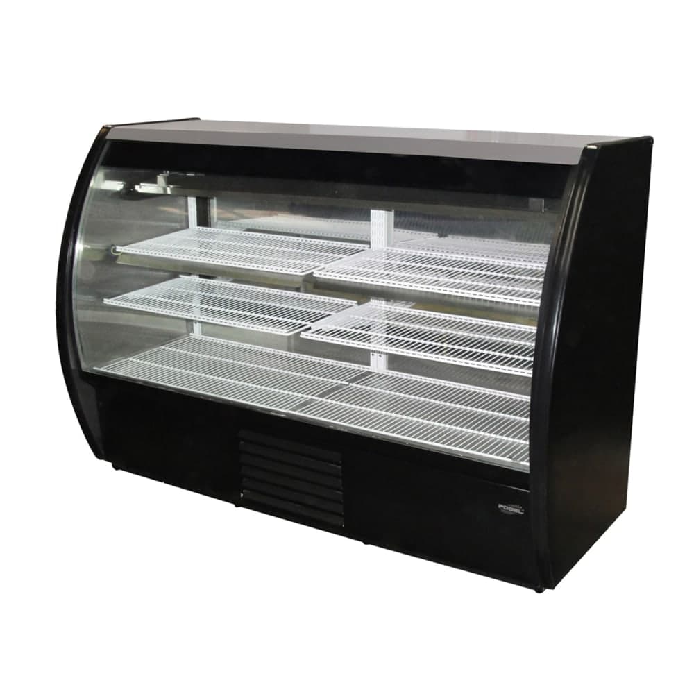 Fogel MIRAGE-4-DC-HC-B 48 1/2" Full Service Bakery Display Case w/ Curved Glass - (3) Levels, 115v