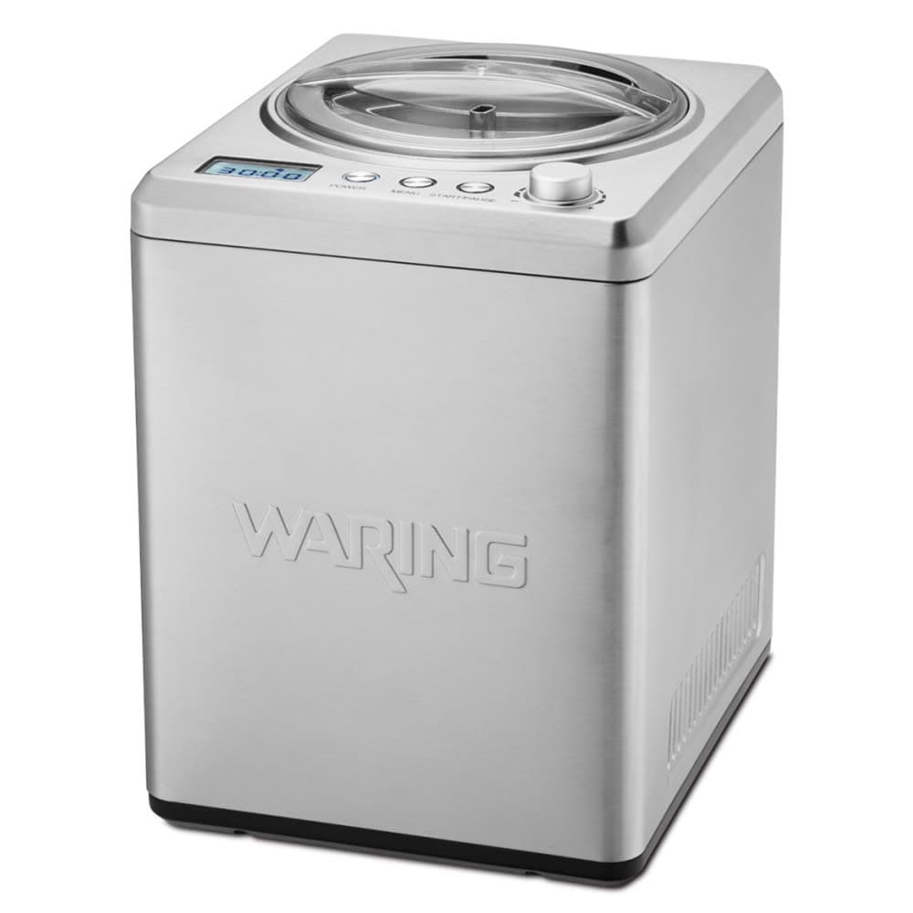 Waring WCIC25 2 1/2 qt Electric Ice Cream Maker - Stainless Steel, 120v