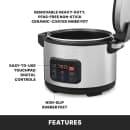 Waring WRC40 40 Cup Electric Rice Cooker/Warmer w/ Digital Controls, 120v thumbnail 10