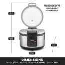 Waring WRC60 60 Cup Electric Rice Cooker/Warmer w/ Digital Controls, 120v thumbnail 13