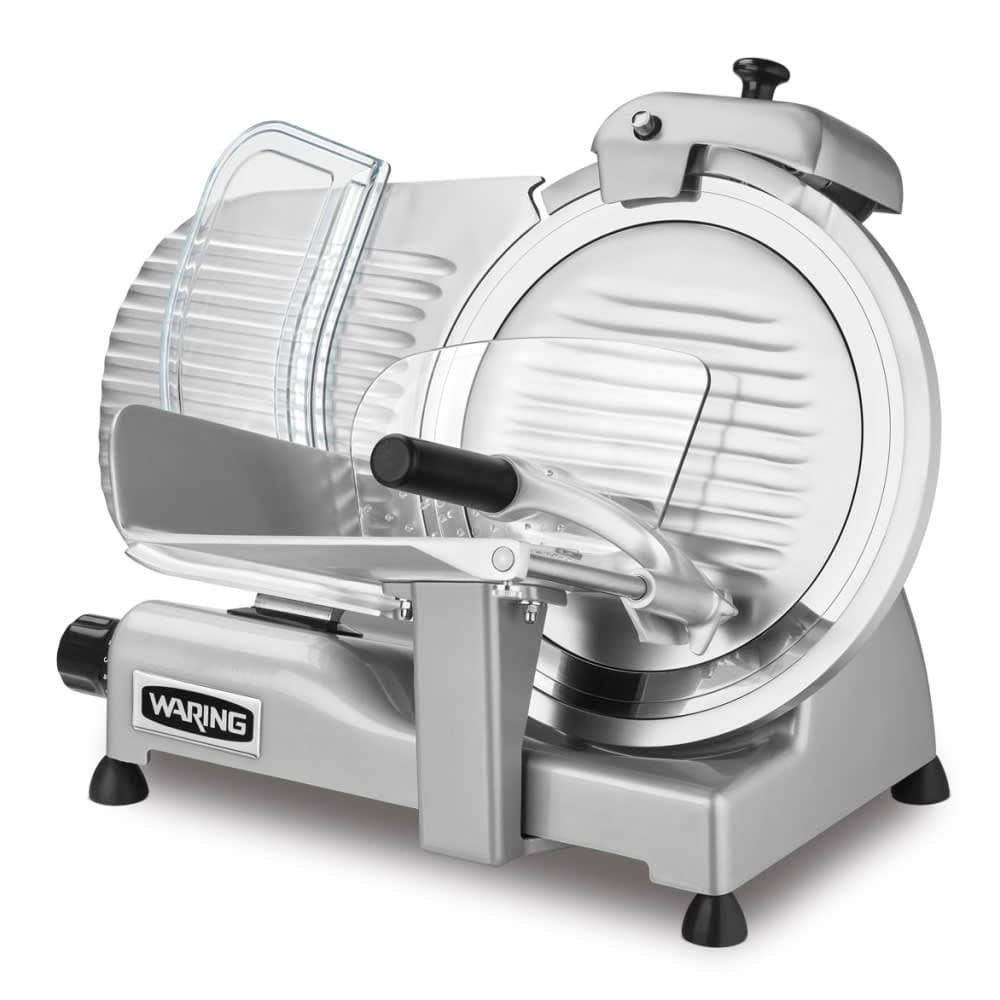 Waring WCS300SV Manual Meat & Cheese Slicer w/ 12" Blade, Belt Driven, Aluminum, 1 hp