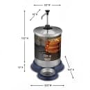 Waring WSD1G 1 gal Countertop Syrup Dispenser w/ Pump - Stainless Steel thumbnail 3