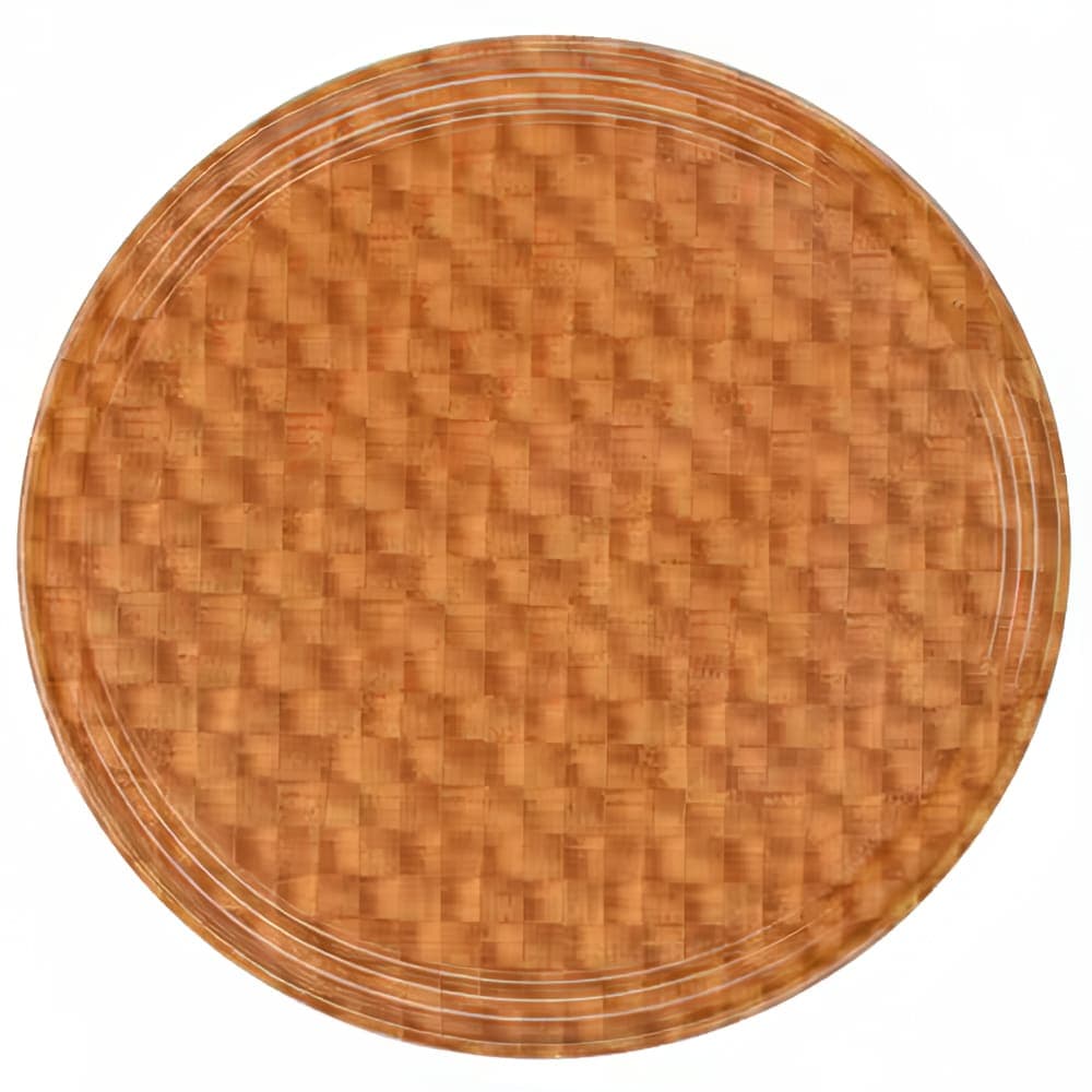 Cambro 1000302 10" Round Serving Camtray - Fiberglass, Light Basket Weave