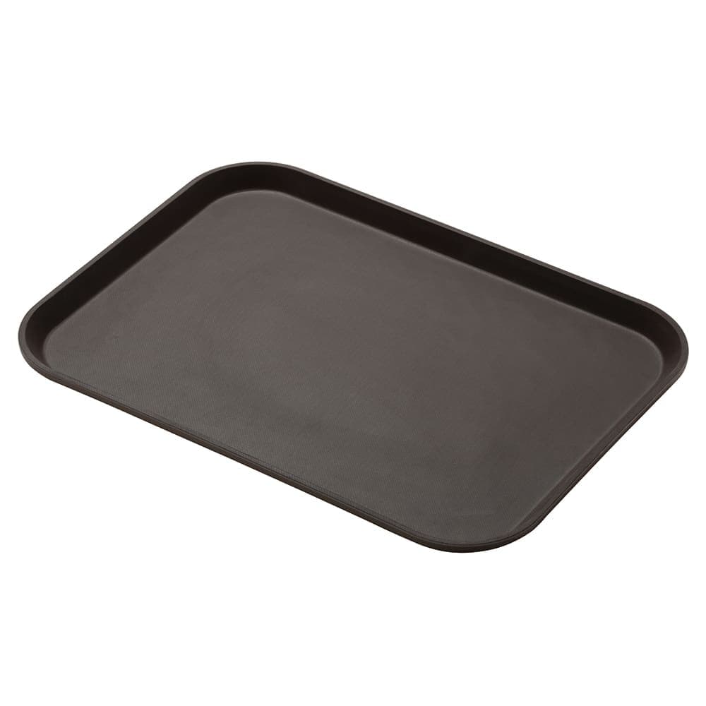 Cambro 1014CT138 Rectangular Camtread Serving Tray, 10 5/8" x 13 3/4", Fiberglass, Tavern Tan
