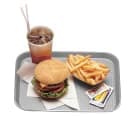 Cambro 1014FF107 Plastic Fast Food Tray - 13 1/2"L x 10 2/5"W, Pearl Gray thumbnail 2