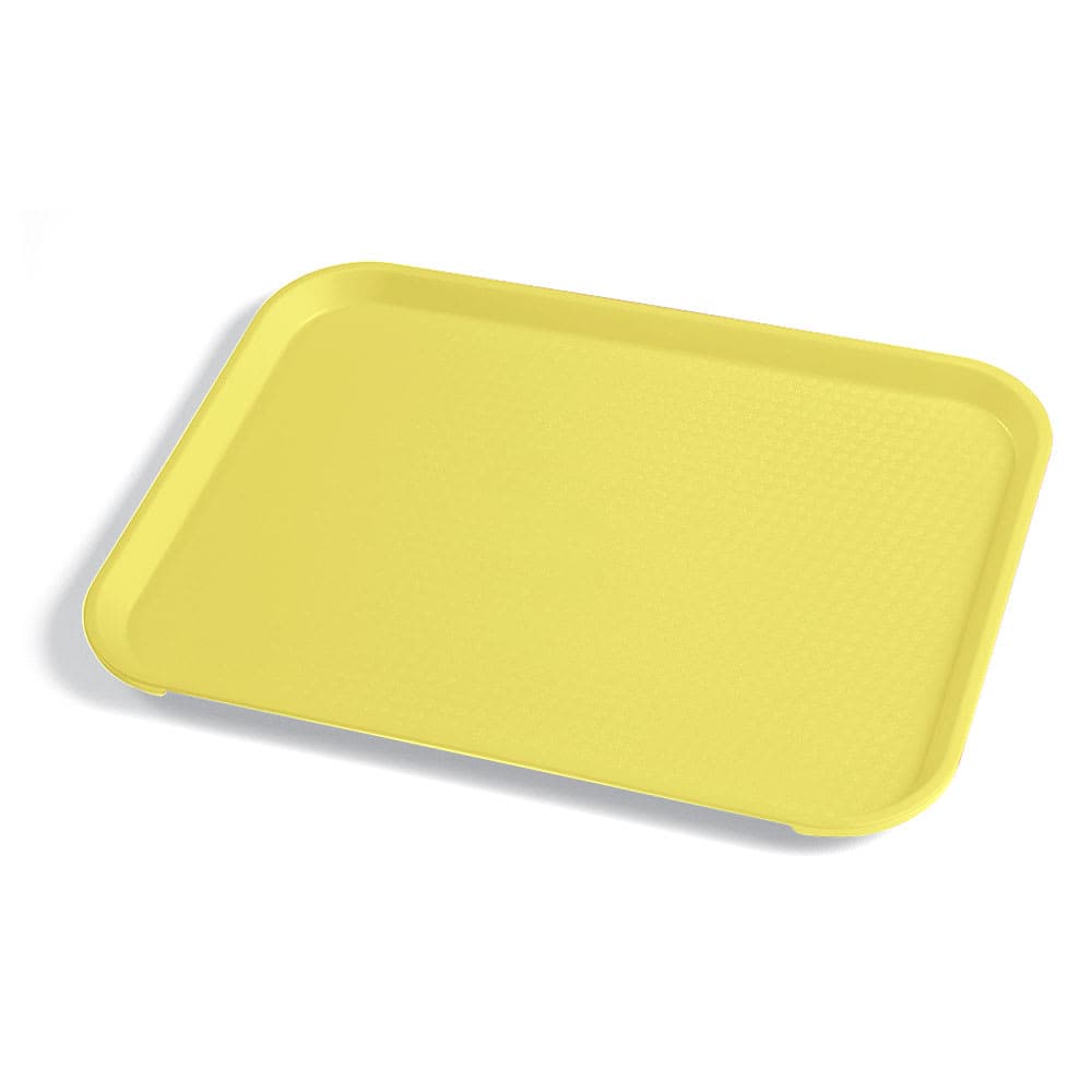 Cambro 1014FF108 Plastic Fast Food Tray - 13 1/2"L x 10 2/5"W, Primrose Yellow