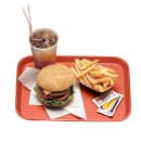 Cambro 1014FF163 Plastic Fast Food Tray - 13 1/2"L x 10 2/5"W, Red thumbnail 2