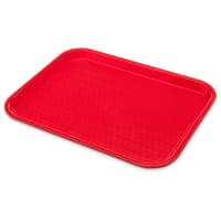 Cambro 1014FF163 Plastic Fast Food Tray - 13 1/2"L x 10 2/5"W, Red thumbnail 4
