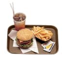 Cambro 1014FF167 Plastic Fast Food Tray - 13 1/2"L x 10 2/5"W, Brown thumbnail 2