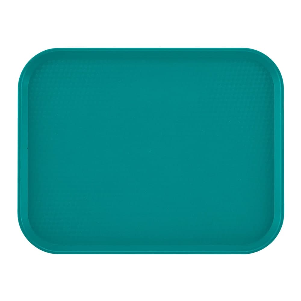 Cambro 1014FF414 Plastic Fast Food Tray - 13 1/2"L x 10 2/5"W, Teal