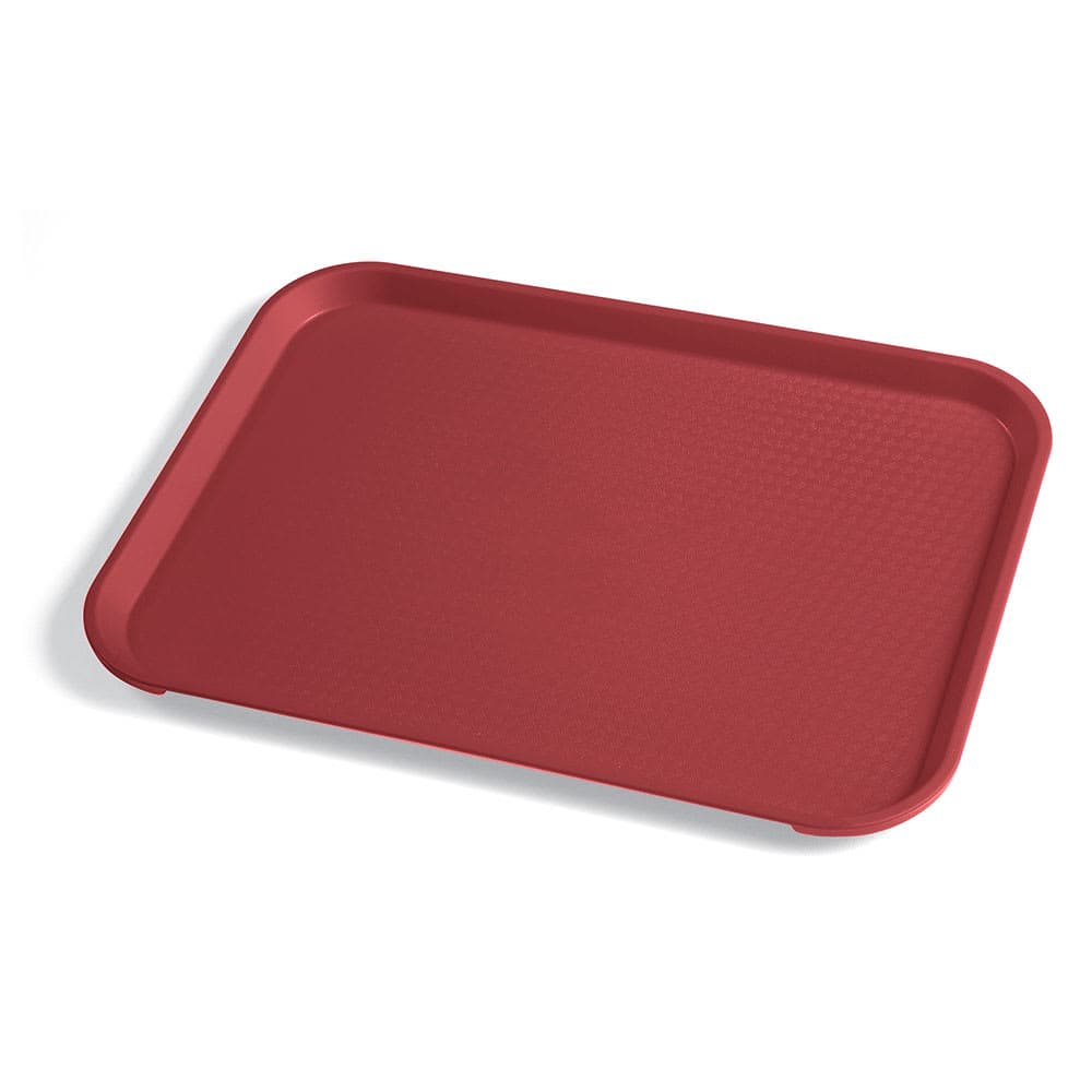 Cambro 1014FF416 Plastic Fast Food Tray - 13 1/2"L x 10 2/5"W, Cranberry