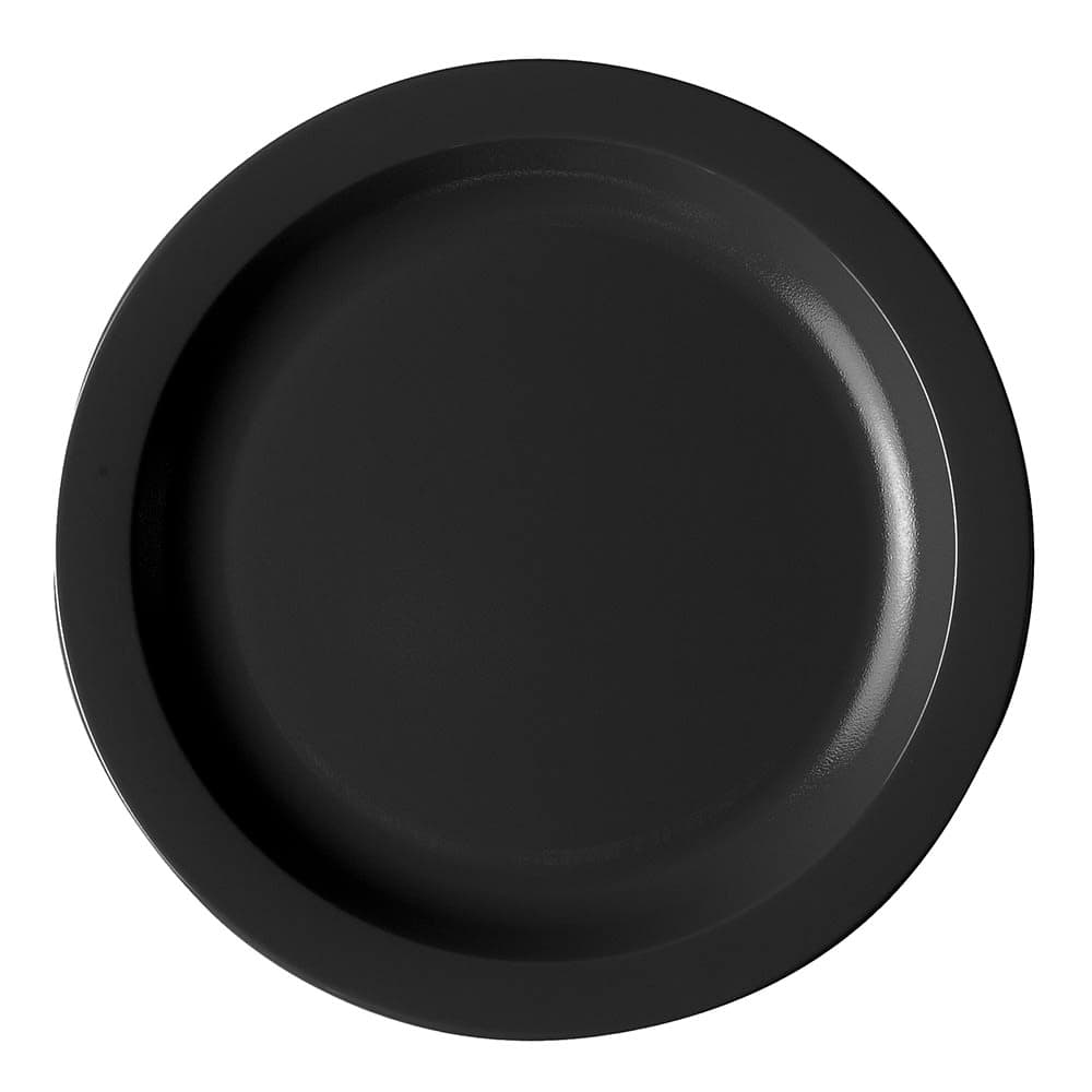 Cambro 10CWNR110 10" Round Plastic Dinner Plate, Black