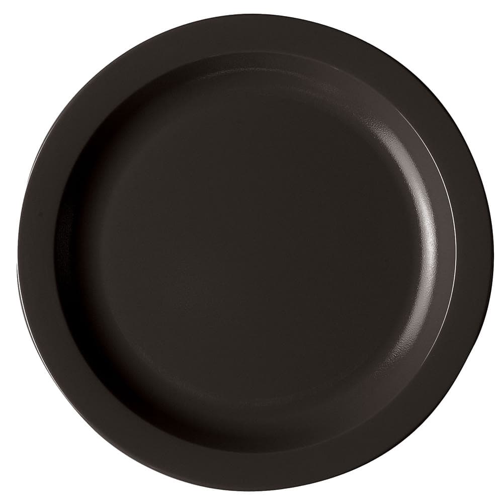 Cambro 10CWNR110 10" Round Plastic Dinner Plate, Black