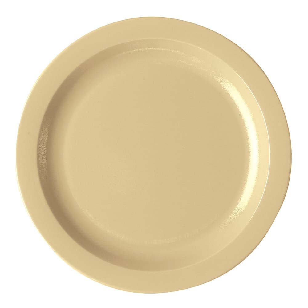 Cambro 10CWNR133 10" Round Plastic Dinner Plate, Beige