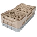 Cambro 10HC414184 Camrack Cup Rack with Extender - 10 Compartment, Half-Size, Beige thumbnail 5