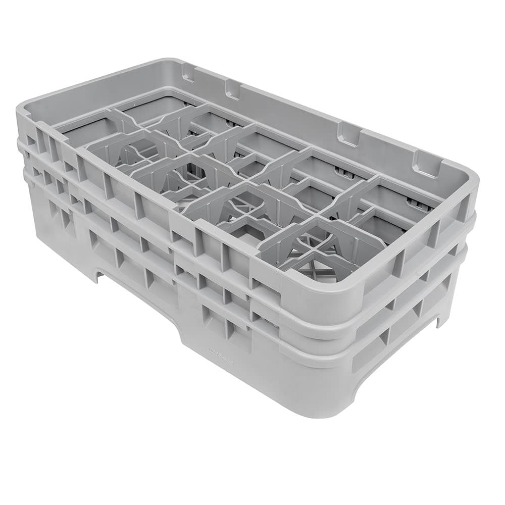 Cambro 10HS434151 Camrack Glass Rack - (2)Extenders, 10 Compartments, Soft Gray