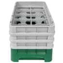 Cambro 10HS638119 Camrack Glass Rack - (3)Extenders, 10 Compartments, Sherwood Green thumbnail 4