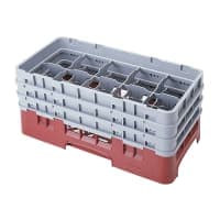 Cambro 10HS638151 Camrack Glass Rack - (3)Extenders, 10 Compartments, Soft Gray thumbnail 2