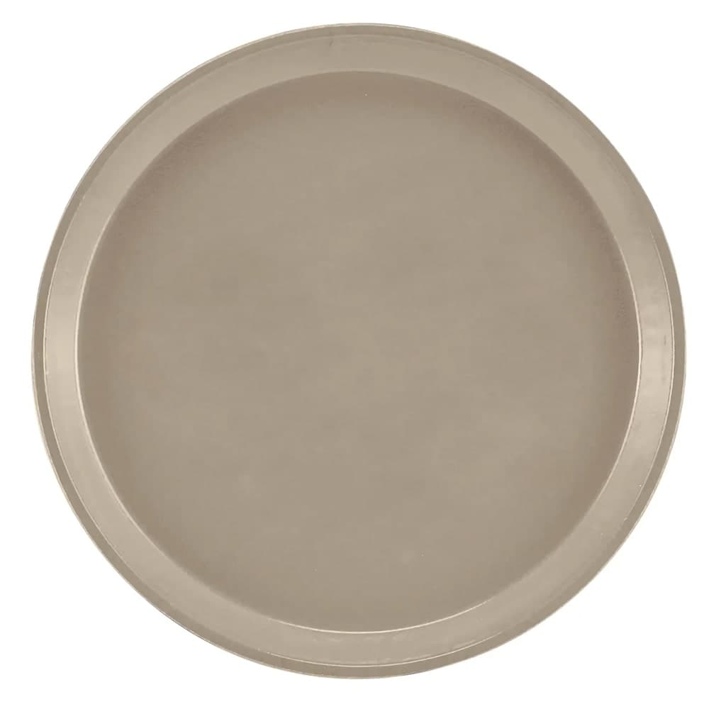 Cambro 1100199 11" Round Serving Camtray -  Fiberglass, Taupe