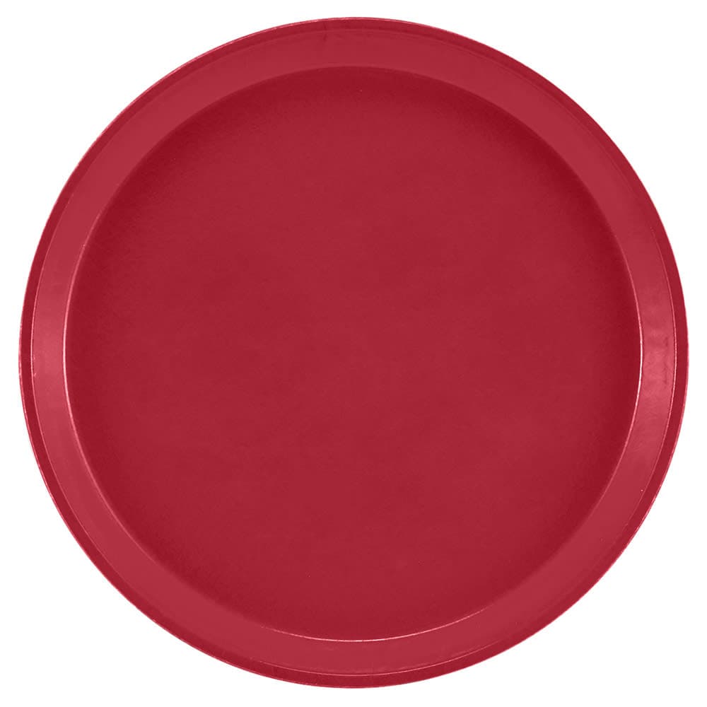 Cambro 1100221 11" Round Serving Camtray -  Fiberglass, Ever Red