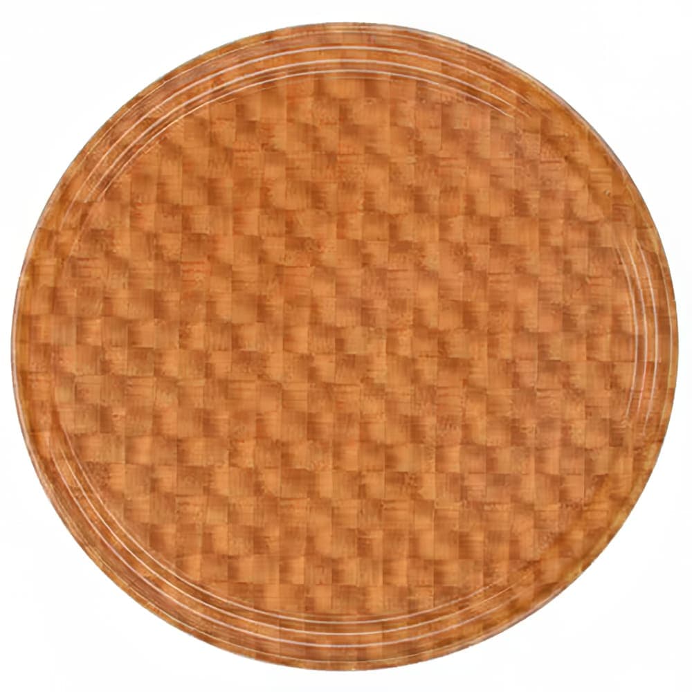 Cambro 1100302 11" Round Serving Camtray -  Fiberglass, Light Basket Weave