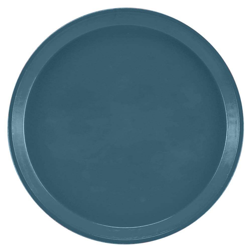 Cambro 1100401 11" Round Serving Camtray -  Fiberglass, Slate Blue
