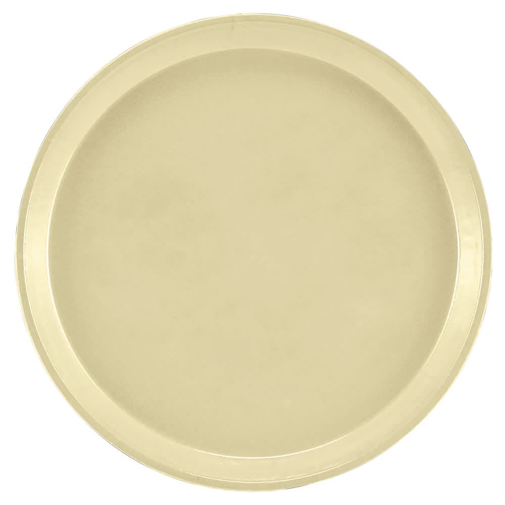 Cambro 1100536 11" Round Serving Camtray -  Fiberglass, Lemon Chiffon