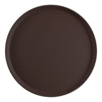 Cambro 1100CT110 11" Camtread Round Serving Tray -  Fiberglass, Black Satin thumbnail 3