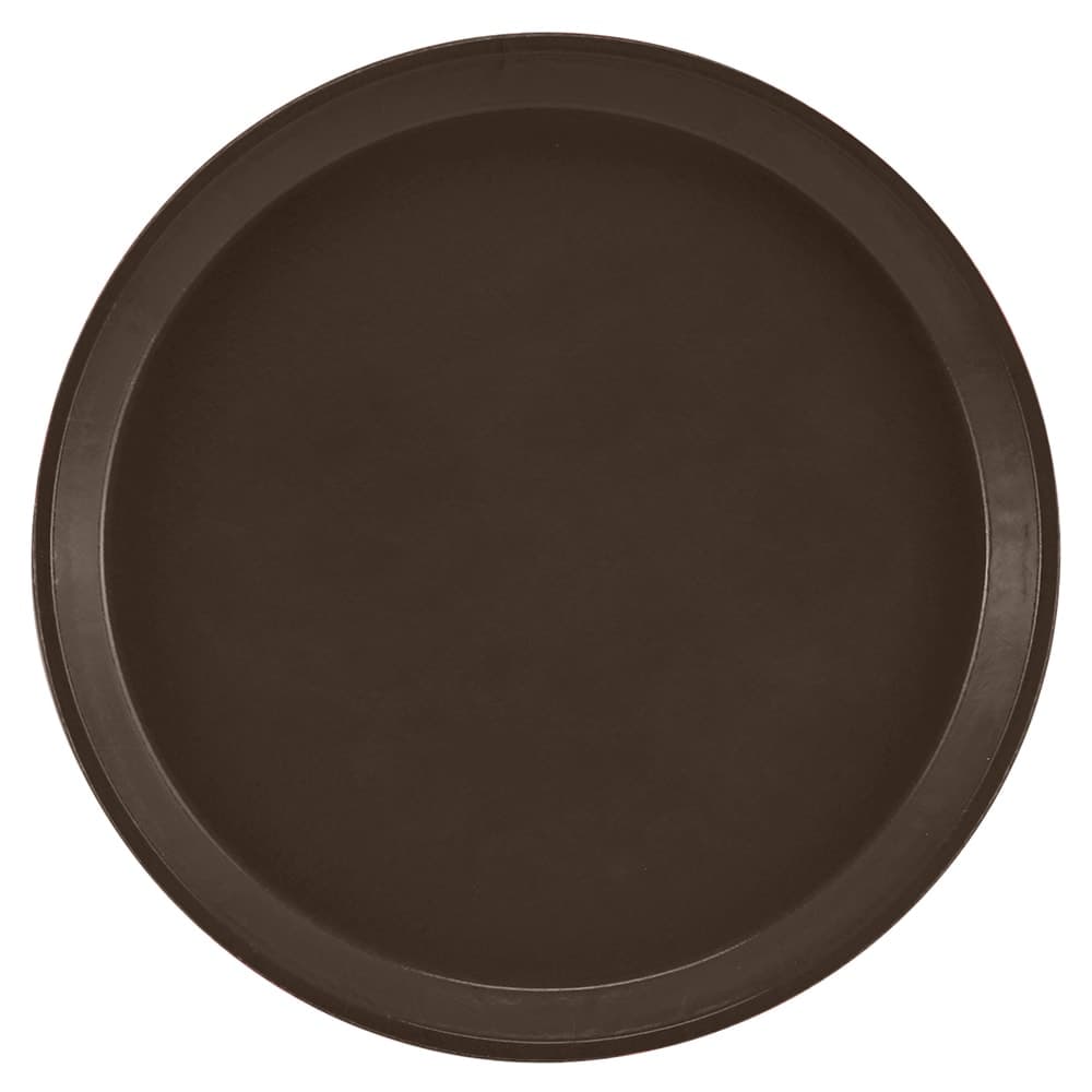 Cambro 1200116 12" Round Serving Camtray - Fiberglass, Brazil Brown