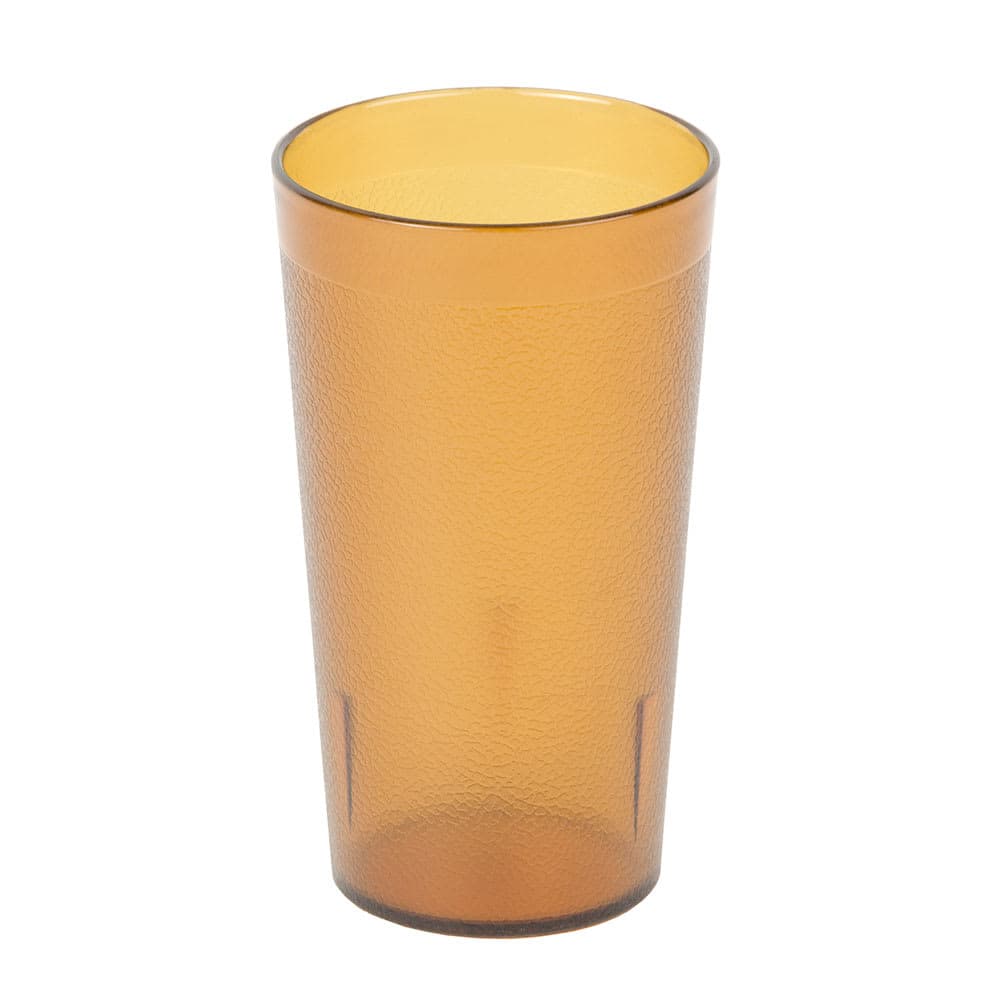 Cambro 1200P2153 12 3/5 oz Amber Textured Plastic Tumbler