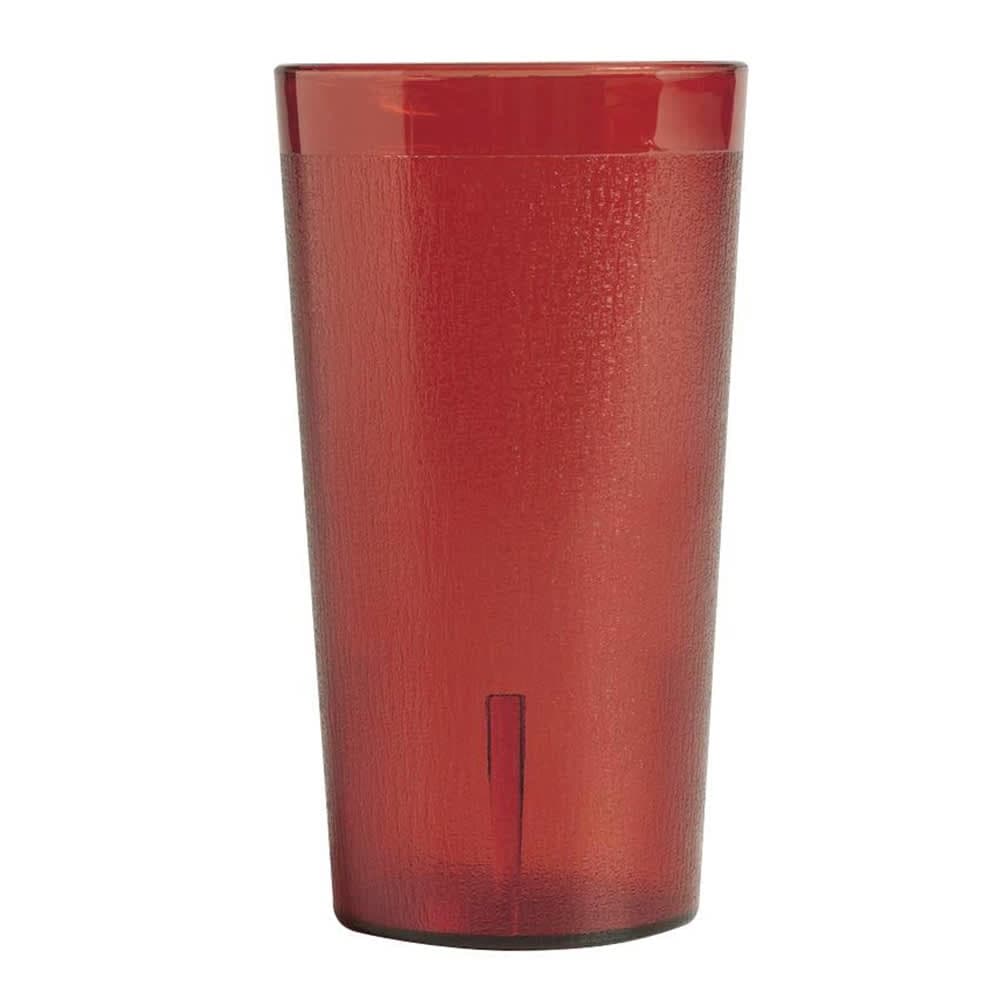 Cambro 1200P2156 12 3/5 oz Ruby Red Textured Plastic Tumbler