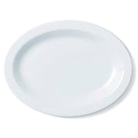 Cambro 120CWP110 12" x 9" Oval Camwear Platter - Plastic, Black thumbnail 3