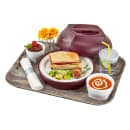 Cambro 1216DCET825 Rectangular Camtray - 16" x 12", Fiberglass, Dark Oak thumbnail 3