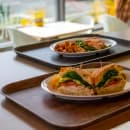 Cambro 1216DCET830 Rectangular Camtray - 16" x 12", Fiberglass, Light Oak thumbnail 2