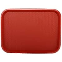 Cambro 1216FF163 Plastic Fast Food Tray - 16 1/10" L x 11 4/5"W, Red thumbnail 4