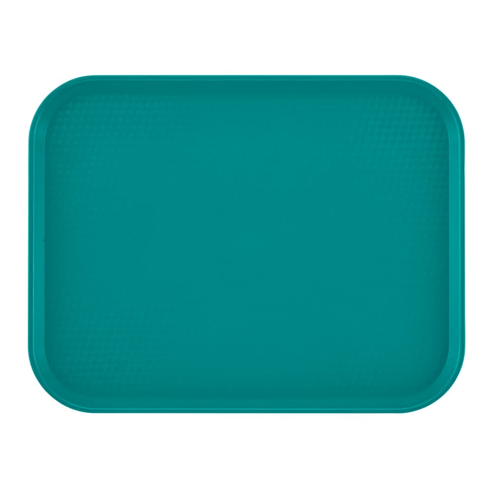 Cambro 1216FF414 Plastic Fast Food Tray - 16 1/8"L x 11 7/8"W, Teal