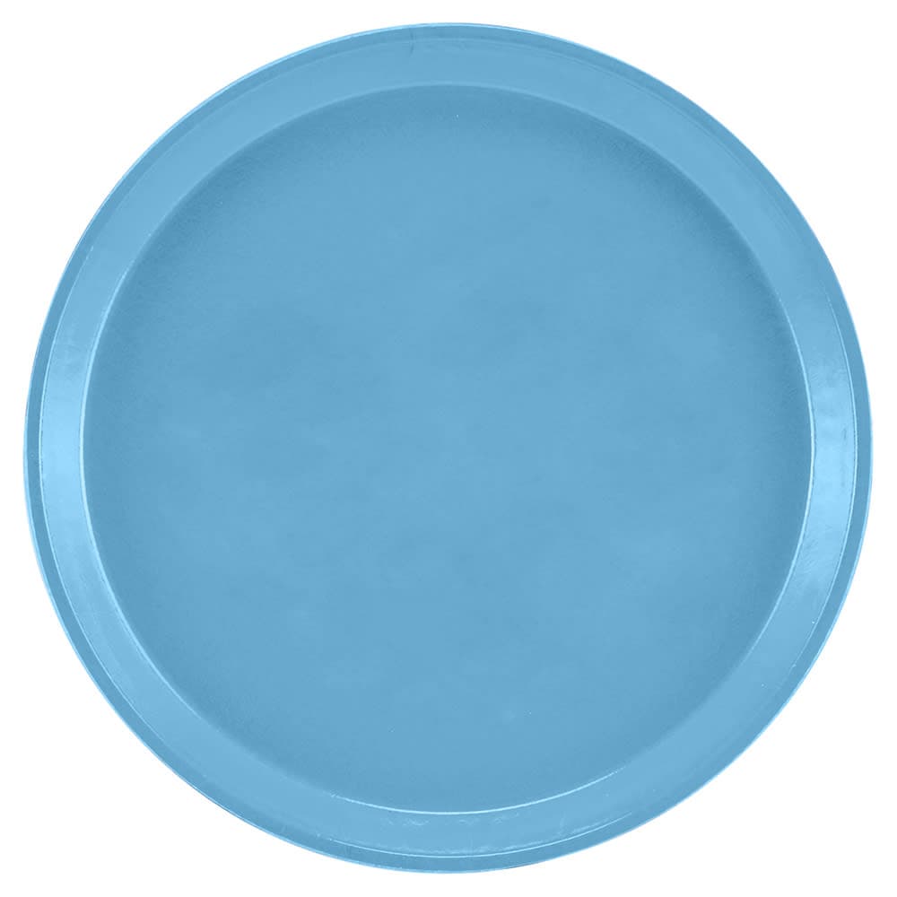 Cambro 1300518 13" Round Serving Camtray - Fiberglass, Robin Egg Blue
