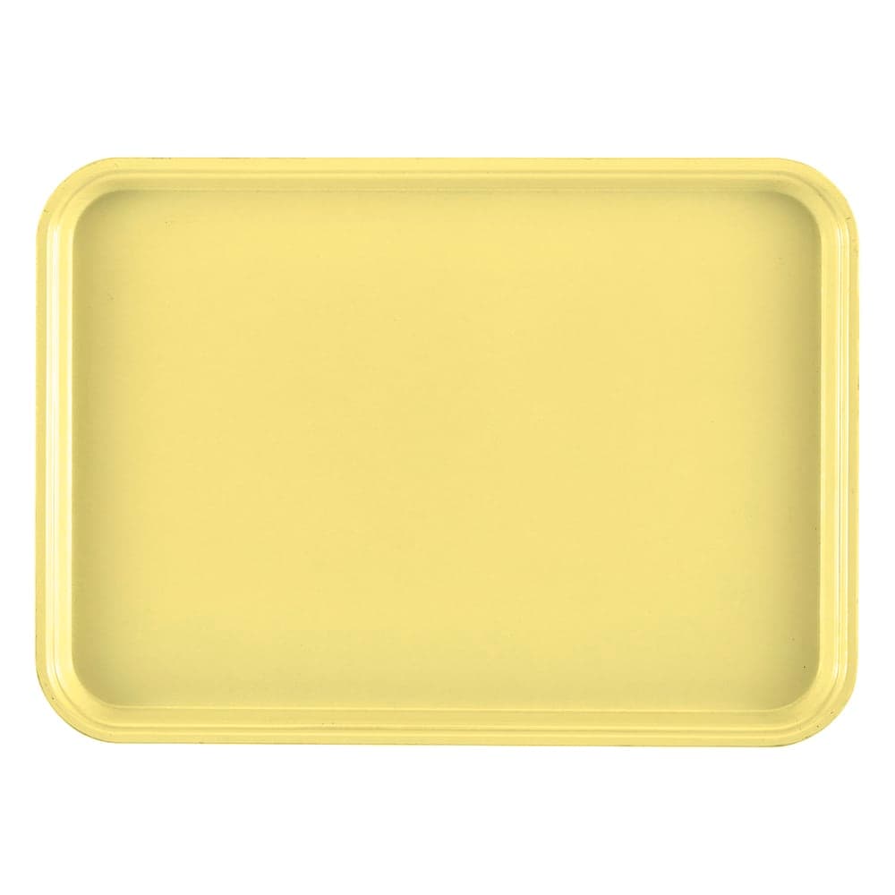 Cambro 1318MT145 Rectangular Market Display Tray - 12 5/8" x 17 3/4" x 11/16", Yellow